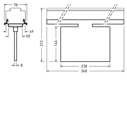 Abdeckung sym direkt Kst 228x146x8mm