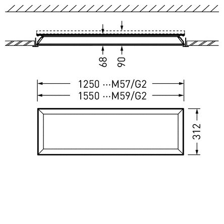 Dekorelement ws ST L1548mm B311mm H72mm