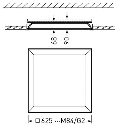 Dekorelement ws ST L623mm B623mm H72mm
