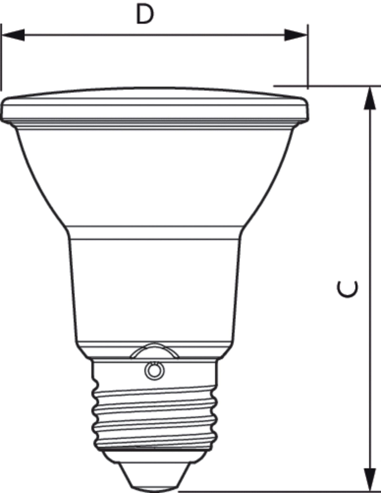 LED-Reflektorlampe E27 PAR20 6W 2700K ws 500lm F kl dimmbar 25° AC Ø65x85mm 230V