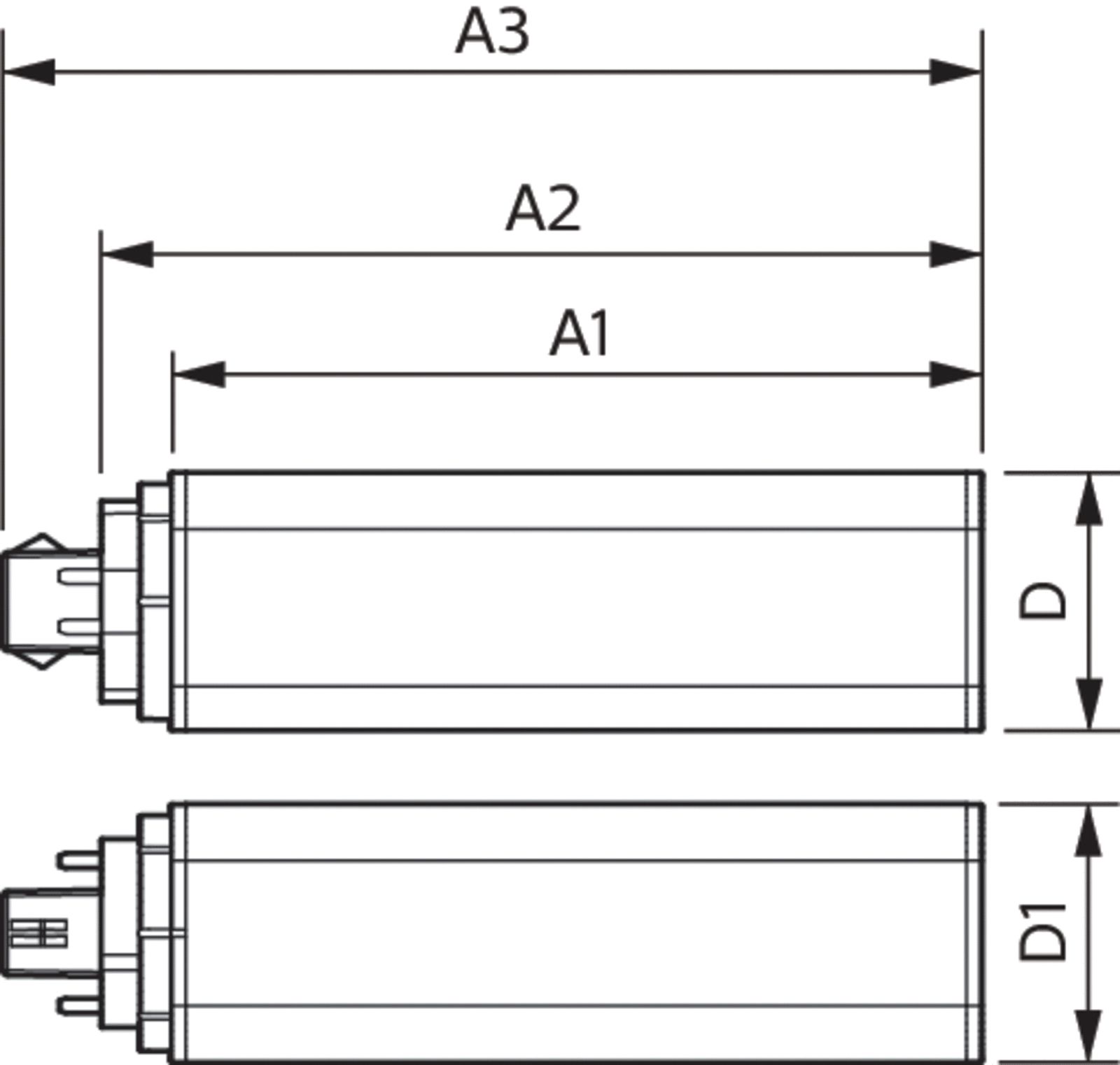 LED-Röhrenlampe GX24q-3 15W 3000K 1620lm F ws mattiert 120° AC Ø42x156mm 20-60V