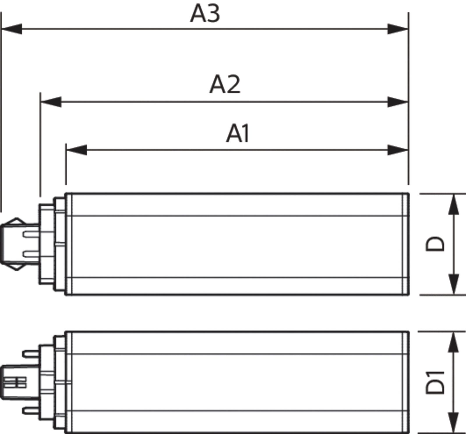 LED-Röhrenlampe GX24q-4 18,5W 3000K ws 2100lm F mattiert 120° AC Ø42x166mm