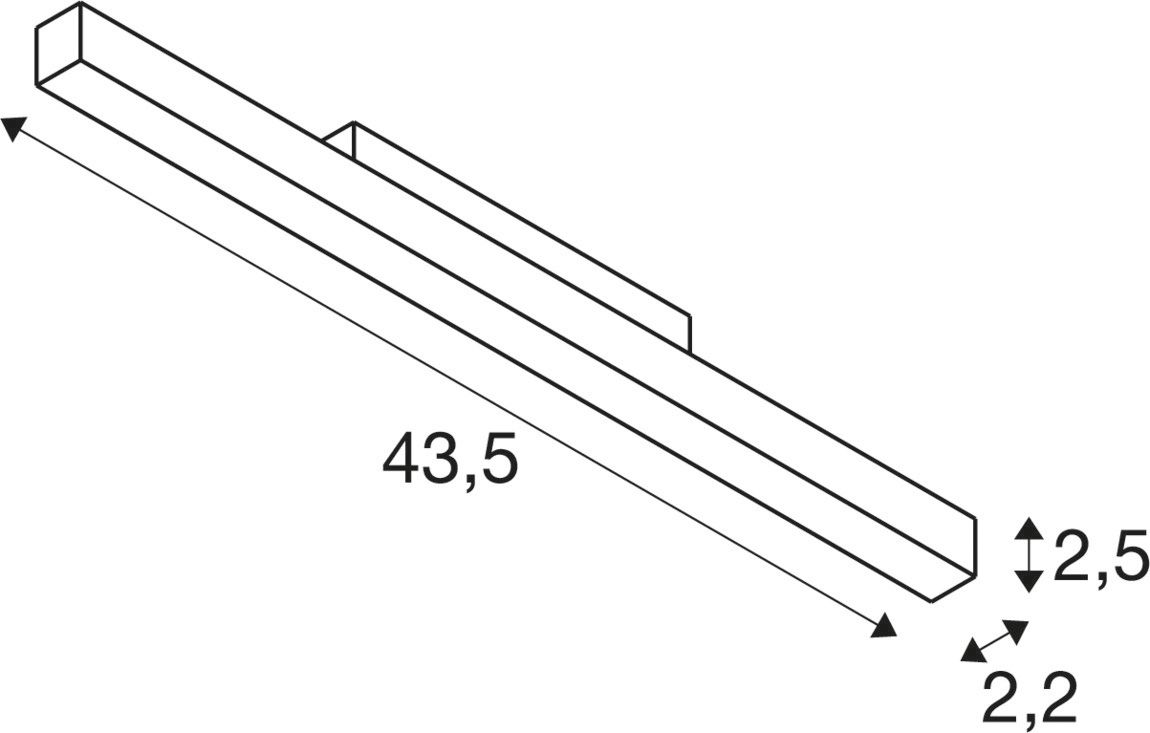 LED-Schienenstrahler 14W 3000K 1180lm sw Konv DALI Dimmung DALI 1LED Alu IP20 mt