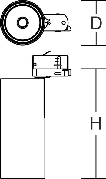 LED-Schienenstrahler 22W DEECOS 3000K ws 2150lm Konv Dimmung DALI 1LED Alu IP20