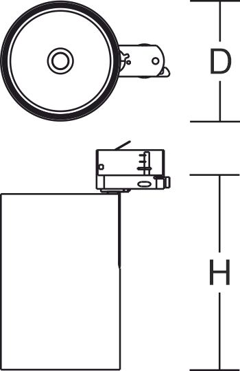 LED-Schienenstrahler 25W DEECOS 3000K sw 3150lm Konv 1LED Alu IP20 mt 3Ph