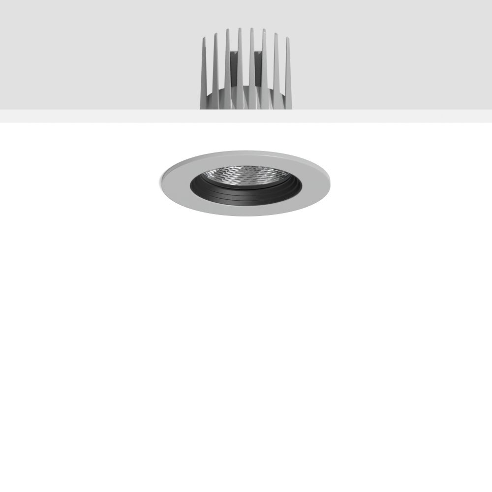 LED-Einbaustrahler 20W HELEDON 4000K Alu 2550lm 1LED IP20 si mt RF:hochglänzend