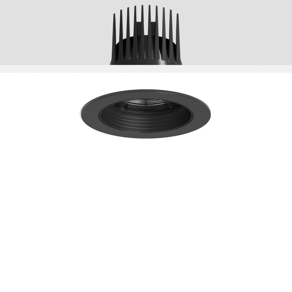 LED-Einbaustrahler 35W HELEDON 3000K Alu 3450lm Dimmung DALI 1LED IP20 sw mt