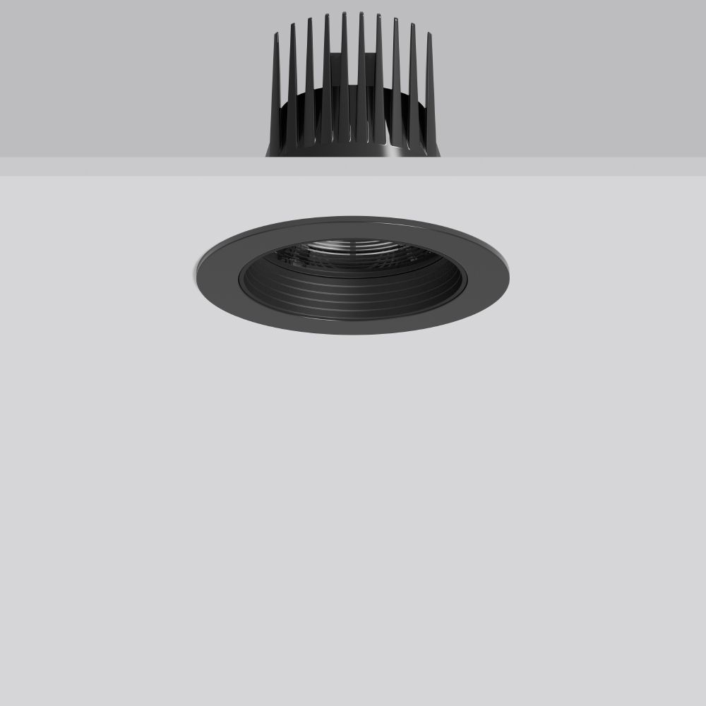 LED-Einbaustrahler 35W HELEDON 3000K Alu 3600lm Dimmung DALI 1LED IP20 sw mt