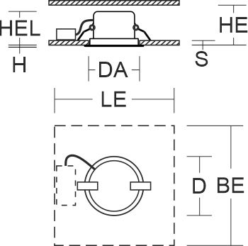 LED-Einbaustrahler 12-39W Ledona 4000K 4950lm Konv 1LED Alu IP20 ws mt