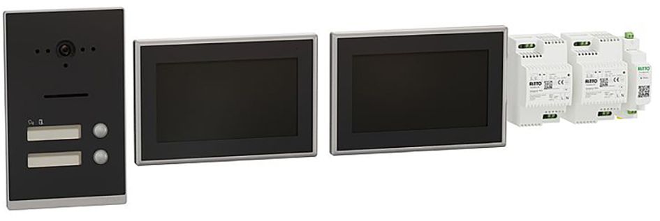 Video-Türsprechset 2Draht 2xTeiln UP/AP ws ws 1LS Unterputz/Aufputz