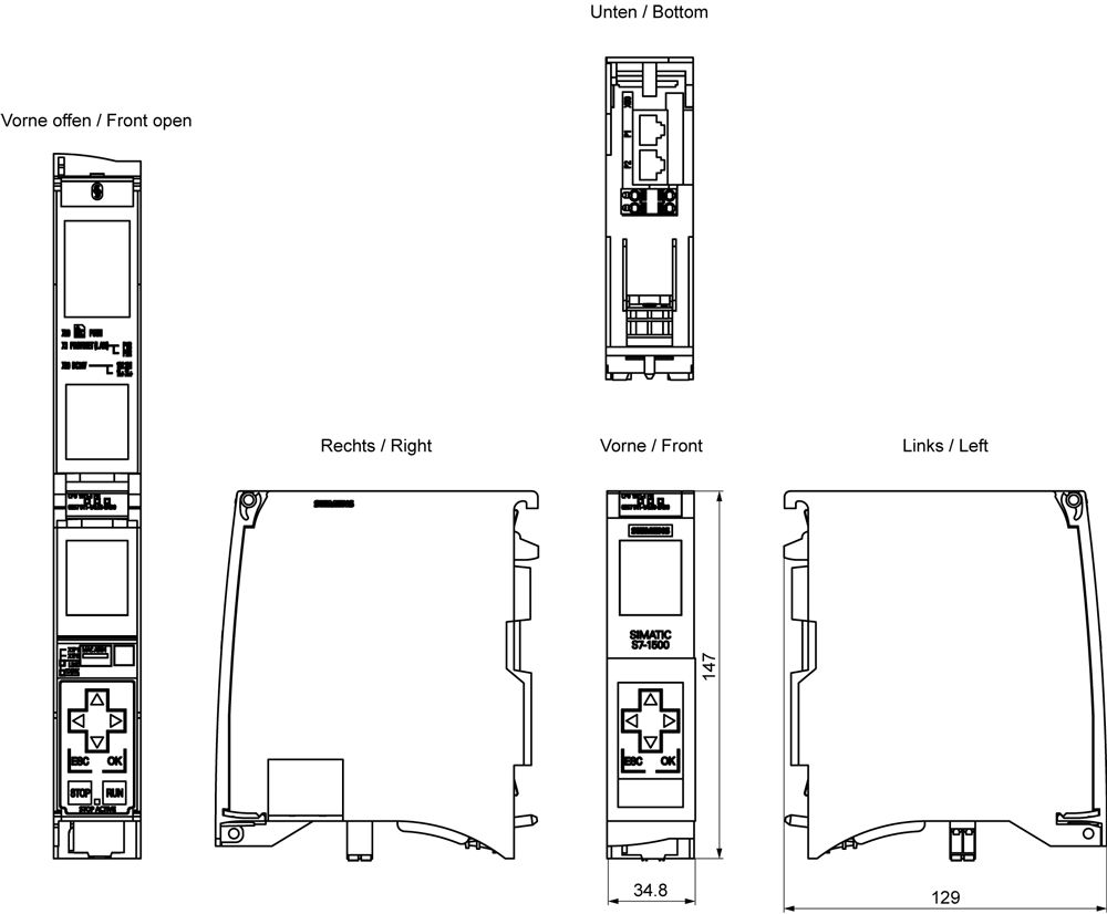 SPS-Steuerung modular 19,2-28,8VDC m.Display