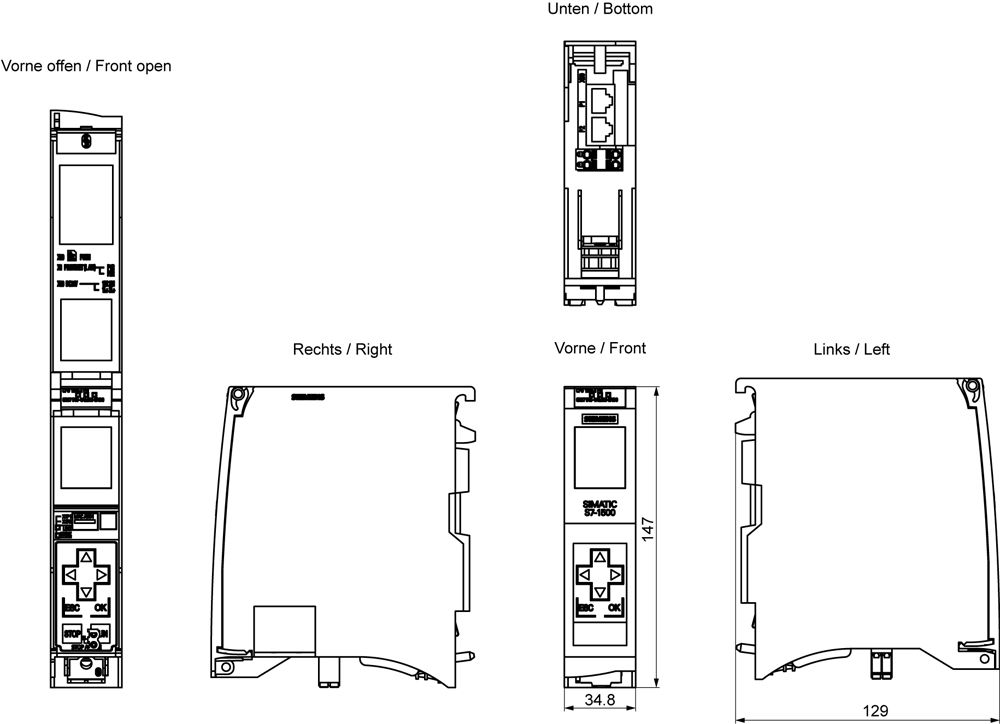 SPS-Steuerung modular 19,2-28,8VDC m.Display