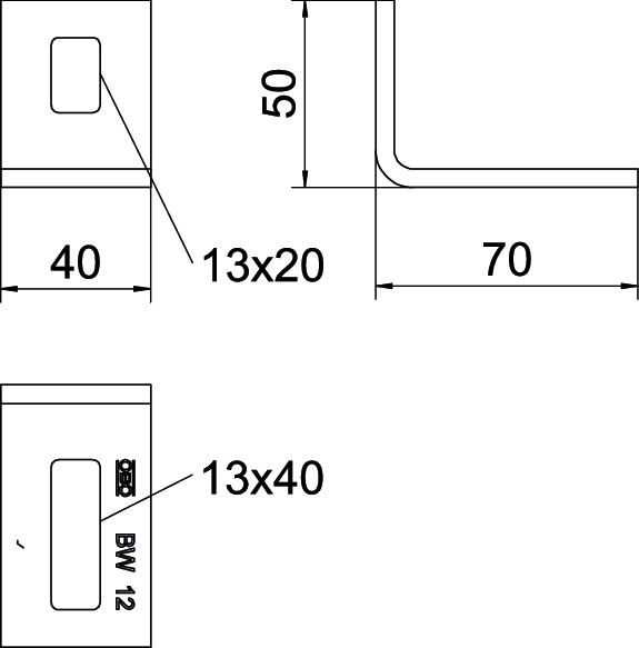 Befestigungswinkel U-Profil ST f/vz Winkel