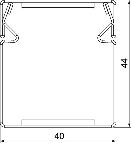Brandschutzkanal I90 E90 besch 40x44mm L2000mm