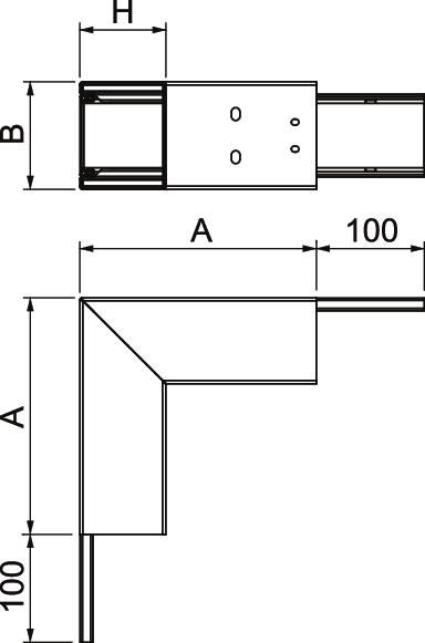 Außeneck LF-K 100x80mm 90° UT/OT f.Funkterh ST