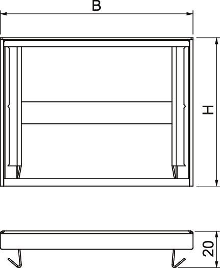 Endstück LF-K 105x81mm li/re ST vz f.Funkterh