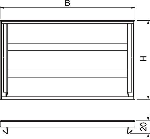 Endstück LF-K 205x121mm li/re ST vz f.Funkterh