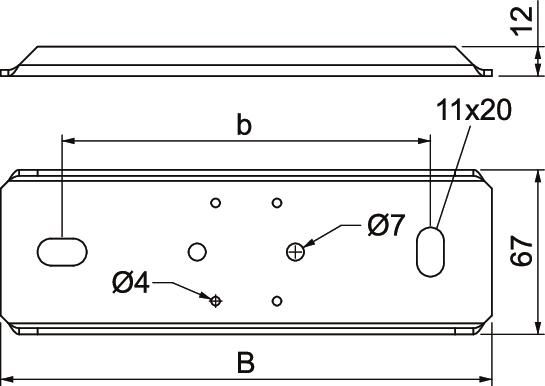 Auflageprofil 200x67x12mm