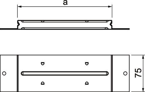 Verbindungslasche UF-K ST 190x48mm vz Lasche m.PotenziAusgl