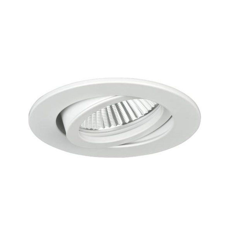 LED-Einbaustrahler 5W LOOP-R 3000K 450lm Konv 1LED Kst IP20 ws mt RF:hochglänzend