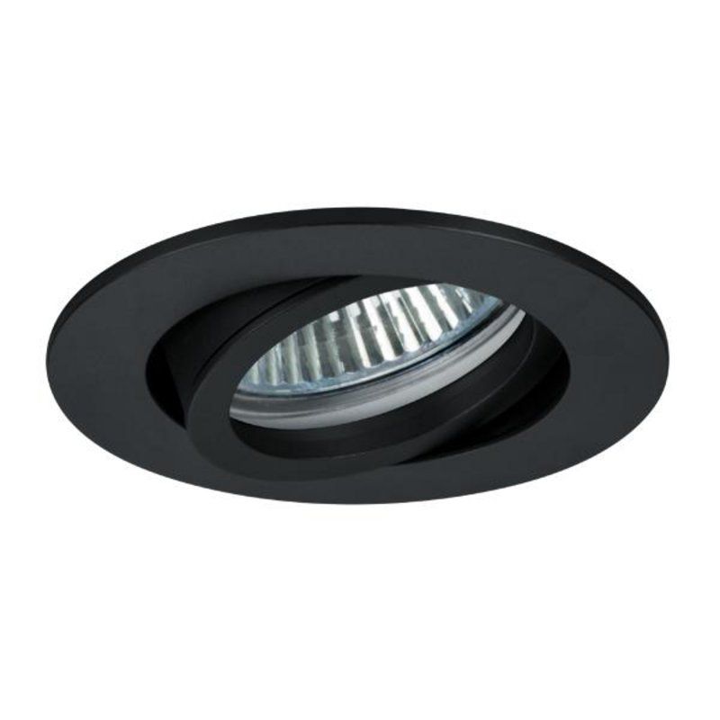 LED-Einbaustrahler 5W LOOP-R 3000K 410lm Konv 1LED Kst IP20 sw mt RF:hochglänzend