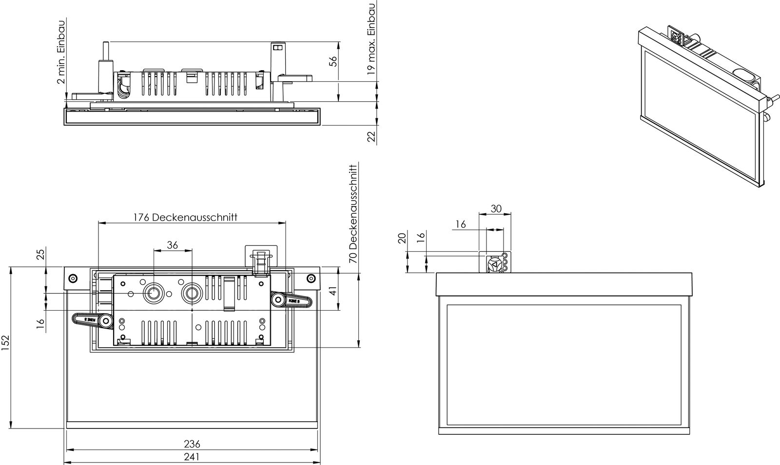 LED-Sicherheitsleuchte 4,7W IP40 EB 22m 1LED Einb eins/zweis ÜberwBaust dezentr