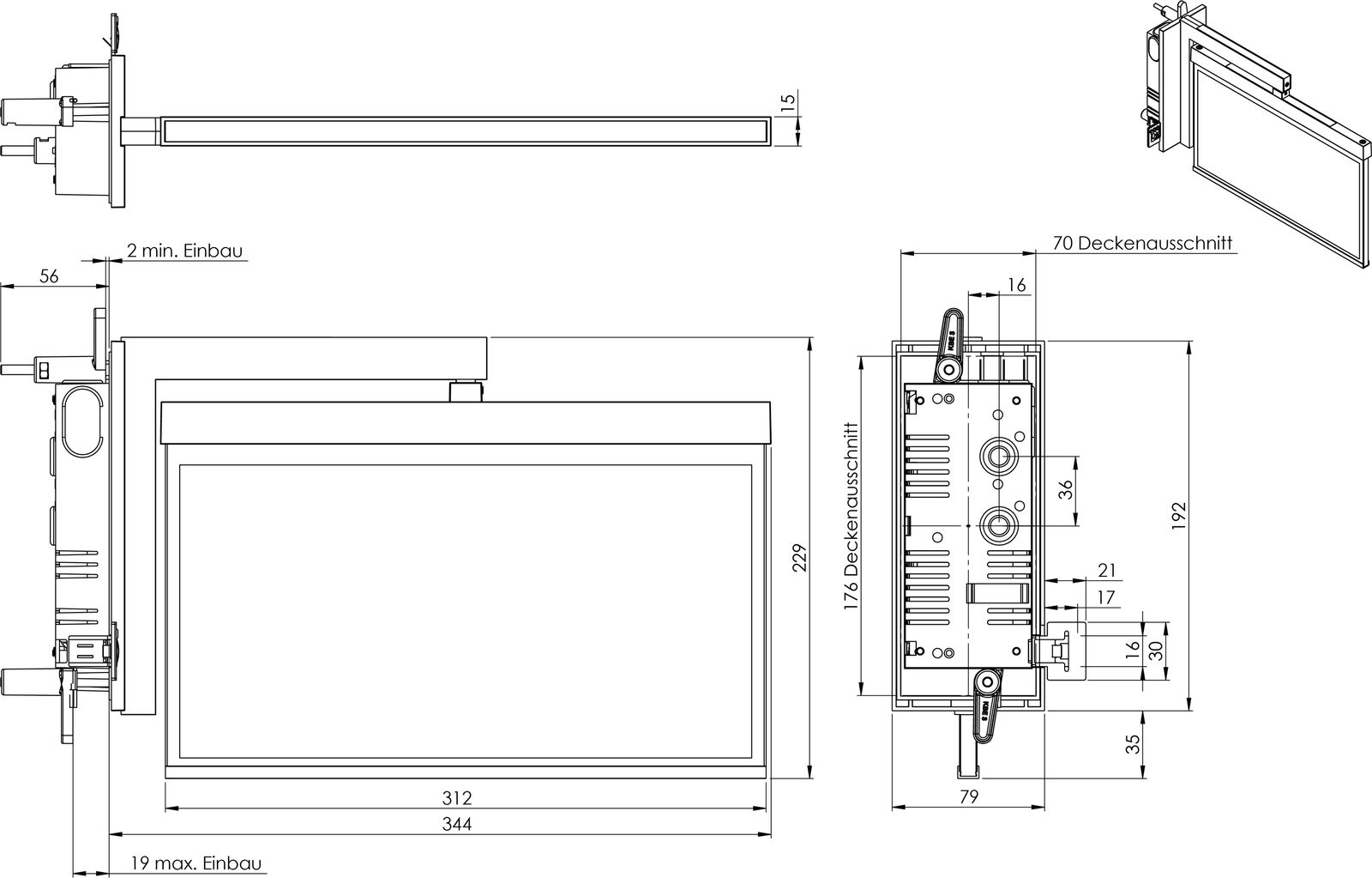 LED-Sicherheitsleuchte 5,6W IP40 1LED Ausleger 30m eins/zweis ÜberwBaust