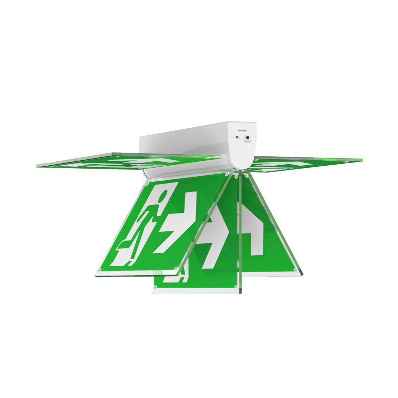 LED-Sicherheitsleuchte EXITflip 3W 6000K 18lm 1LED Wandanbau/Deckenanbau 30m IP20