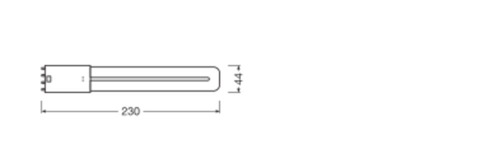 LED-Röhrenlampe 2G11 8W 3000K 900lm E ws mattiert 140° AC Ø44x229,5mm 220-240V