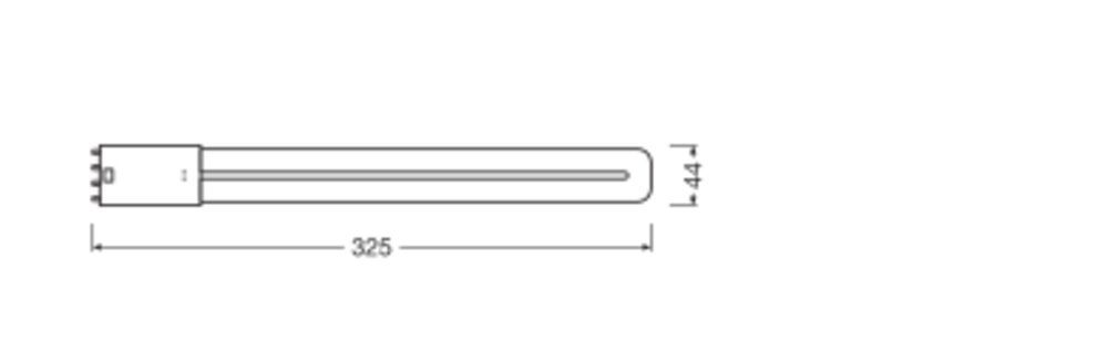 LED-Röhrenlampe 2G11 12W 3000K 1350lm E ws mattiert 140° AC Ø44x324,5mm 220-240V