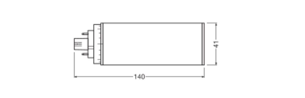 LED-Röhrenlampe GX24q-3 10W 4000K 1100lm E ws mattiert 120° AC Ø45x139,8mm