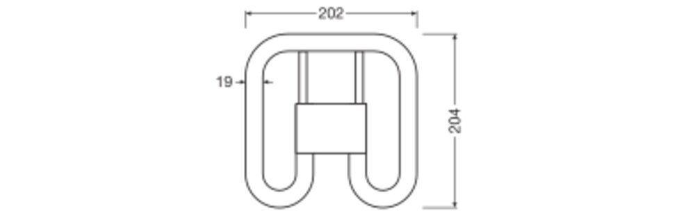 LED-Röhrenlampe GR8 13W 3500K 1350lm F ws mattiert 130° AC Ø202x204mm 220-240V