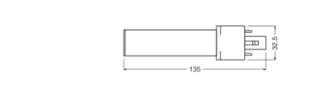 LED-Röhrenlampe G23 3,5W 4000K 400lm E ws mattiert 120° AC Ø32,3x135mm 220-240V