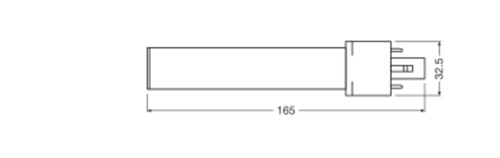 LED-Röhrenlampe G23 4W 3000K 500lm E ws mattiert 120° AC Ø32,3x165mm 220-240V