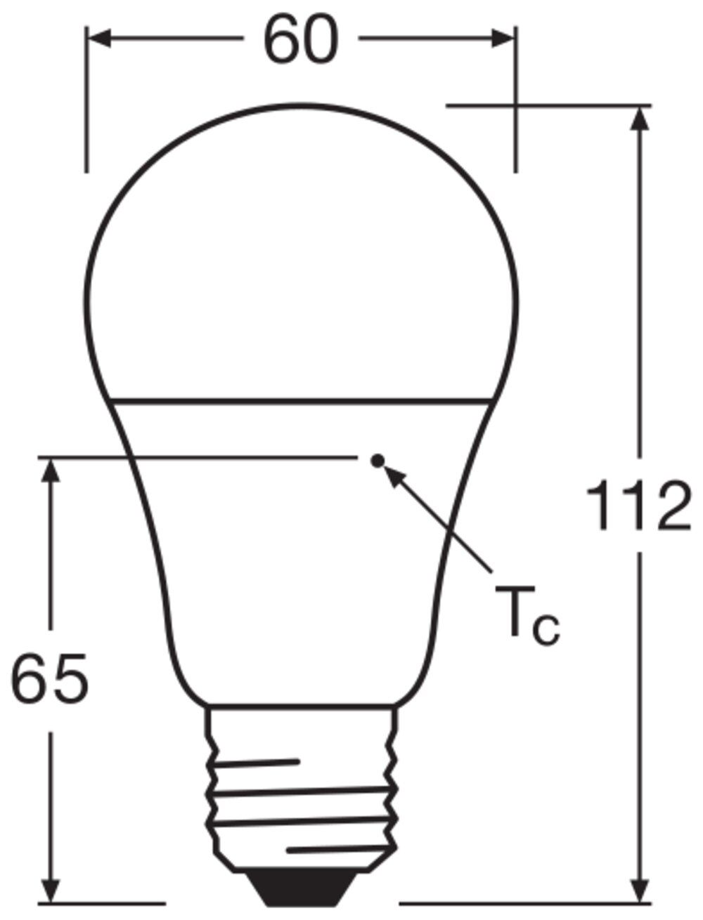 LED-Lampe E27 A75 10,5W 2700K 1055lm F dim ws mattiert dimmbar 200° AC 220-240V