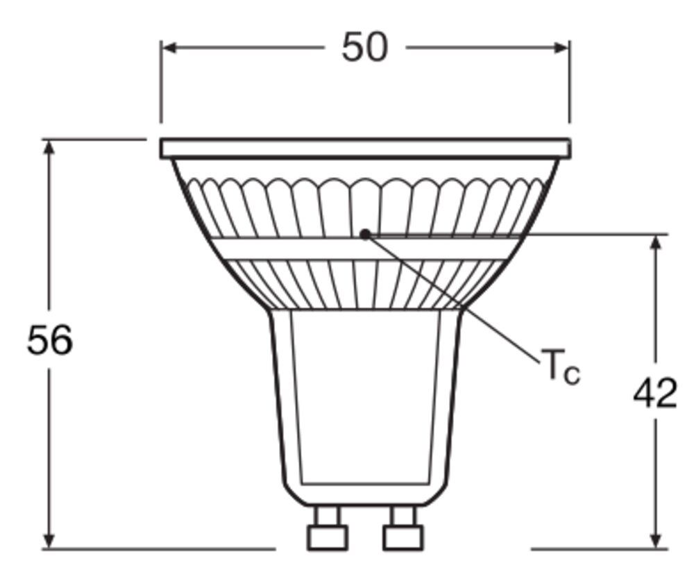 LED-Reflektorlampe GU10 PAR16 4,3W 4000K 350lm G ws kl 120° AC Ø50x56mm 220-240V