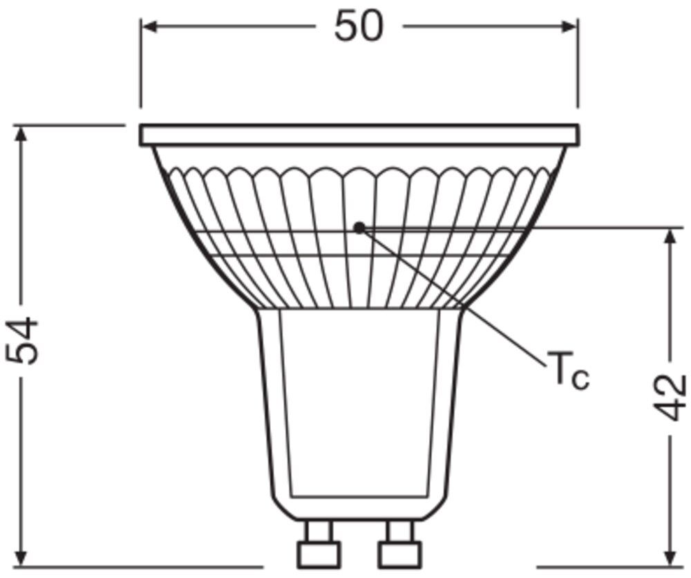LED-Reflektorlampe GU10 PAR16 2,6W 3000K 230lm F ws kl 36° AC Ø50x54mm 220-240V