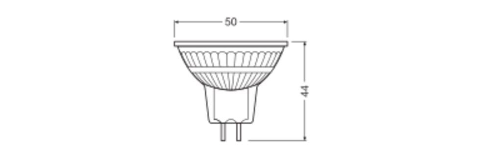 LED-Reflektorlampe GU5,3 6,6W 4000K ws 500lm G dim kl dimmbar 36° UC Ø50x44mm