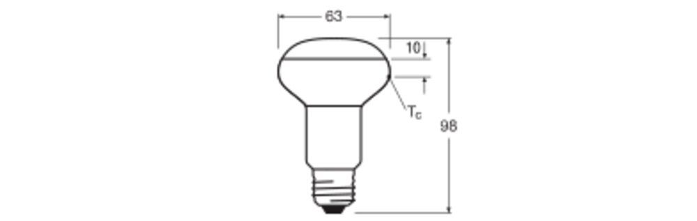 LED-Reflektorlampe E27 4,8W 2700K 350lm F kl ws 36° AC Ø63x98mm 220-240V