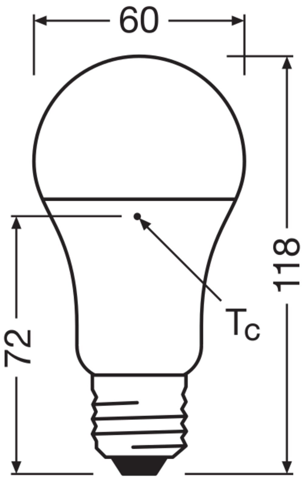 LED-Lampe E27 A100 13W 2700K 1521lm F ws mattiert 200° AC Ø60x118mm 220-240V