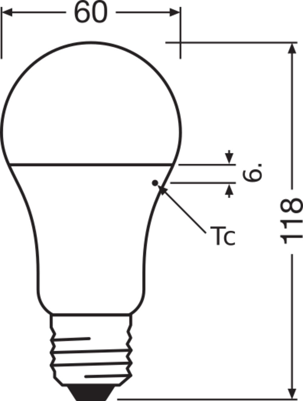 LED-Lampe E27 A100 13W 4000K 1521lm F ws mattiert 200° AC Ø60x118mm 220-240V