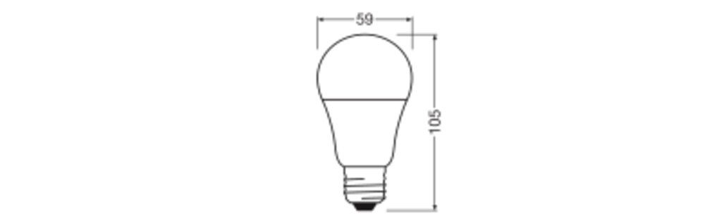 LED-Lampe E27 4,9W 2700K 470lm F ws 180° mattiert AC Ø59x105mm 220-240V