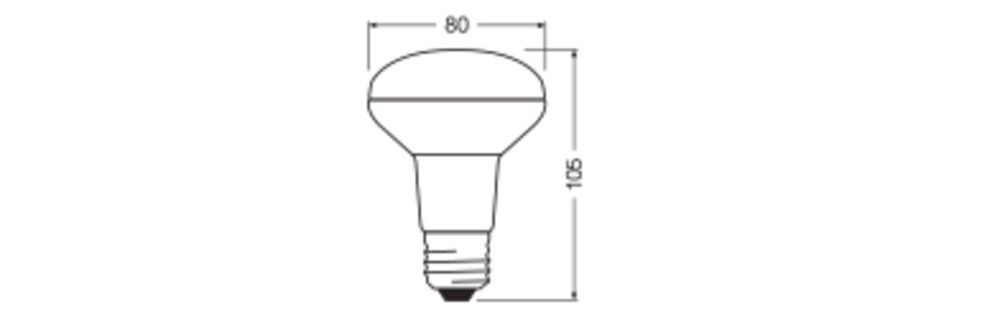 LED-Reflektorlampe E27 8,5W 2700K 670lm F kl ws 36° AC Ø80x105mm 220-240V