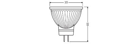 LED-Reflektorlampe GU4 4,2W 2700K 345lm G kl ws 36° UC Ø35x38mm 12V