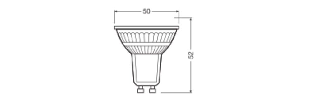 LED-Reflektorlampe GU10 PAR16 6,9W 4000K 620lm F ws kl 120° AC Ø50x54mm 220-240V