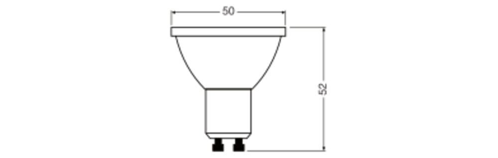LED-Reflektorlampe GU10 PAR16 3,4W 2700K 230lm G ws kl dimmbar 36° AC Ø50x52mm