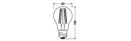 LED-Lampe FM E27 A100 11W 2700K 1521lm D dim Filamentlampe ws kl dimmbar 300° AC