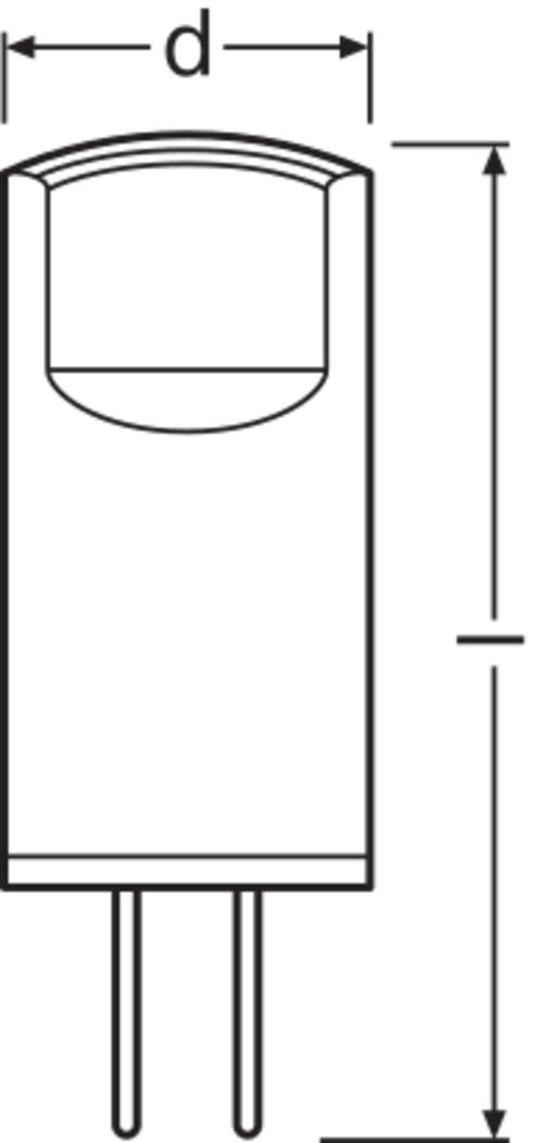 LED-Röhrenlampe G4 0,9W 2700K 100lm F kl ws 320° UC Ø12x33mm 12V