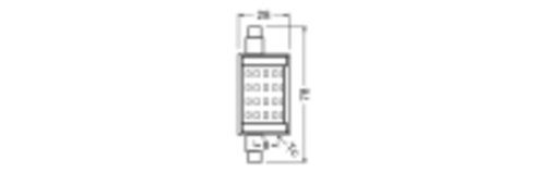 LED-Röhrenlampe R7s 9,5W 2700K 1055lm E dim ws kl dimmbar 300° AC Ø28x78mm