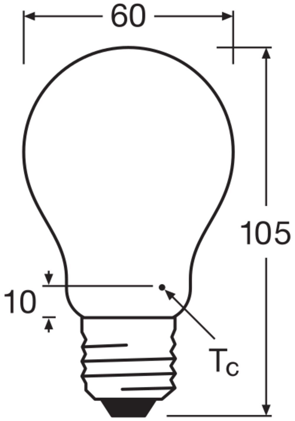LED-Lampe FM E27 4,8W 2700K 470lm F dim Filamentlampe ws kl dimmbar 320° AC